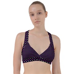 White And Pink Hearts At Black, Vector Handrawn Hearts Pattern Sweetheart Sports Bra by Casemiro