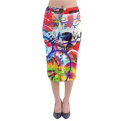 Crazy Grafitti Midi Pencil Skirt by essentialimage