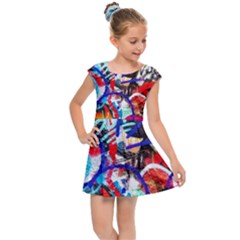 Crazy Grafitti Kids  Cap Sleeve Dress by essentialimage