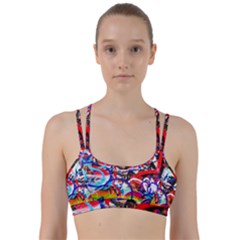 Crazy Grafitti Line Them Up Sports Bra by essentialimage