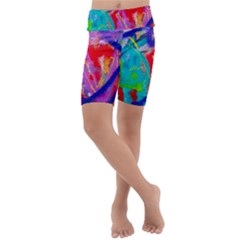 Crazy Graffiti Kids  Lightweight Velour Cropped Yoga Leggings by essentialimage