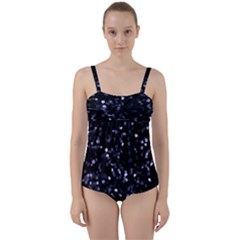 Square Motif Abstract Geometric Pattern 2 Twist Front Tankini Set by dflcprintsclothing