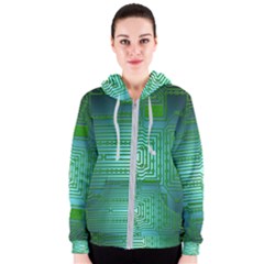 Cross Crossing Crosswalk Line Walk Women s Zipper Hoodie by HermanTelo