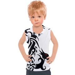 Black Dragon Animal Kids  Sport Tank Top