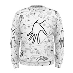 Hands Reference Art Drawing Men s Sweatshirt by Mariart