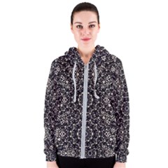 Modern Baroque Print Women s Zipper Hoodie by dflcprintsclothing