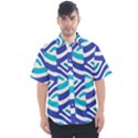 Colored Abstract Print1 Men s Short Sleeve Shirt View1