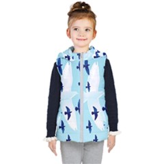 Illustrations Birds Flying Kids  Hooded Puffer Vest by HermanTelo