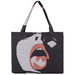 Wide Open And Ready - Kinky Girl Face In The Dark Mini Tote Bag by Casemiro