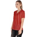 Red Kalider Women s V-Neck Scrub Top View2