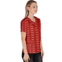 Red Kalider Women s V-Neck Scrub Top View3