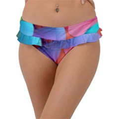 3d Color Swings Frill Bikini Bottom