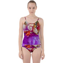 Poppy Flower Cut Out Top Tankini Set by Sparkle