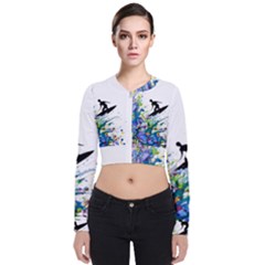 Nature Surfing Long Sleeve Zip Up Bomber Jacket by Sparkle