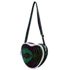 Fractal Flower Heart Shoulder Bag by Sparkle