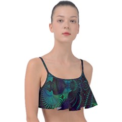 Fractal Flower Frill Bikini Top by Sparkle