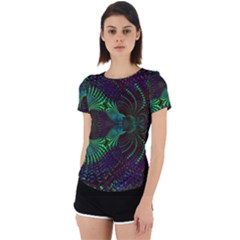 Fractal Flower Back Cut Out Sport Tee