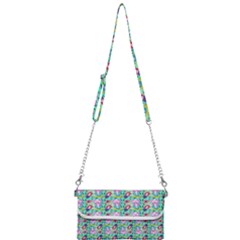 Blue Haired Girl Pattern Green Mini Crossbody Handbag by snowwhitegirl