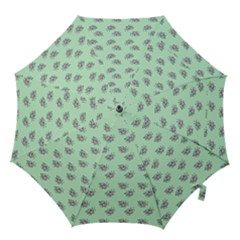 Zodiac Bat Pink Mint Hook Handle Umbrellas (large) by snowwhitegirl