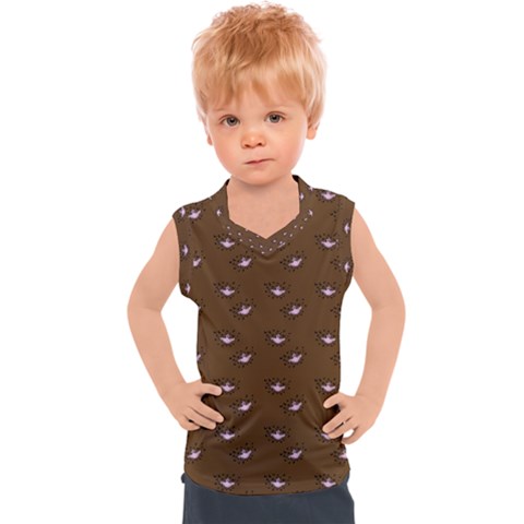 Zodiac Bat Pink Brown Kids  Sport Tank Top by snowwhitegirl