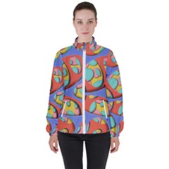 Urban Design  Women s High Neck Windbreaker by emmamatrixworm