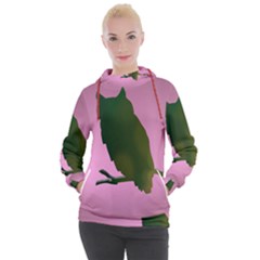 Owl Bird Branch Nature Animal Women s Hooded Pullover by HermanTelo