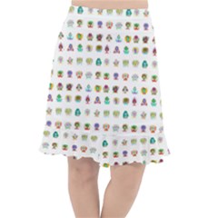 All The Aliens Teeny Fishtail Chiffon Skirt