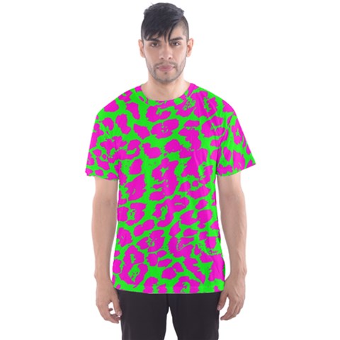 Neon Big Cat Men s Sport Mesh Tee by Angelandspot