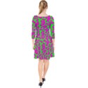 Neon Big Cat Quarter Sleeve Front Wrap Dress View2