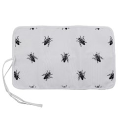 Housefly Drawing Motif Print Pattern Pen Storage Case (m) by dflcprintsclothing