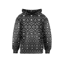 Ethnic Black And White Geometric Print Kids  Pullover Hoodie