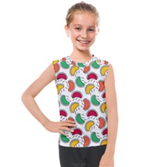 Geometric Fruity Kids  Mesh Tank Top