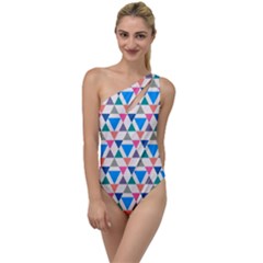 Multicolor Triangle To One Side Swimsuit