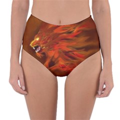 Fire Lion Flame Light Mystical Reversible High-waist Bikini Bottoms by HermanTelo