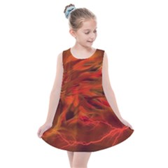 Fire Lion Flame Light Mystical Kids  Summer Dress by HermanTelo