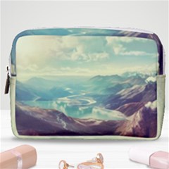 Landscape Mountains Lake River Make Up Pouch (medium)