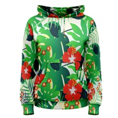 Tropical Leaf Flower Digital Women s Pullover Hoodie by Mariart