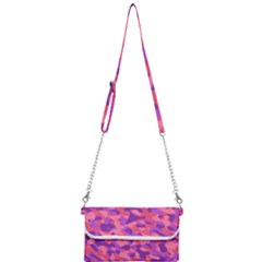 Pink And Purple Camouflage Mini Crossbody Handbag by SpinnyChairDesigns