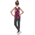 Black and Pink Camouflage Pattern Kids  Sleeveless Hoodie View2