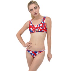 Red White Blue Camouflage Pattern The Little Details Bikini Set by SpinnyChairDesigns