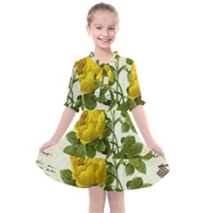 Yellow Roses Kids  All Frills Chiffon Dress by ibelieveimages