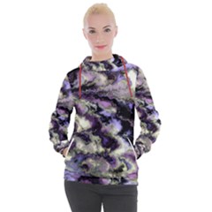 Purple Yellow Marble Women s Hooded Pullover by ibelieveimages