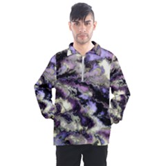 Purple Yellow Marble Men s Half Zip Pullover by ibelieveimages