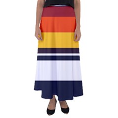 Retro Sunset Flared Maxi Skirt by tmsartbazaar