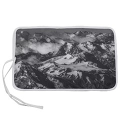 Black And White Andes Mountains Aerial View, Chile Pen Storage Case (l)