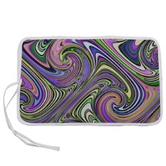 Abstract Art Purple Swirls Pattern Pen Storage Case (m)