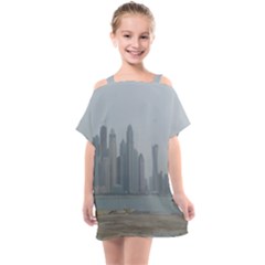 P1020022 Kids  One Piece Chiffon Dress by 45678