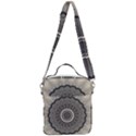 Beige Kaleidoscope Mandala Arabesque Pattern Crossbody Day Bag View3