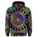 Colorful Rainbow Colored Arabesque Mandala Kaleidoscope  Men s Overhead Hoodie View1