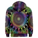 Colorful Rainbow Colored Arabesque Mandala Kaleidoscope  Men s Overhead Hoodie View2